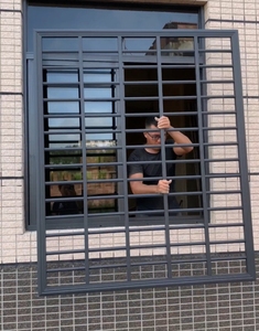 Barres <span class=keywords><strong>de</strong></span> sécurité décoratives <span class=keywords><strong>en</strong></span> <span class=keywords><strong>fer</strong></span> forgé pour fenêtres à battants, grilles anti-effraction pour fenêtres - Product Image 1