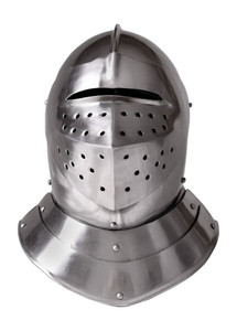 Casco Inglés de Siglo XVI Hecho a Mano, Cerrado, Chapado en Acero al Carbono, Inspirado en la Nautica Medieval, con Forro de Cuero Decorativo - Product Image 2