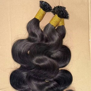 Nueva Llegada, Extensiones de Cabello con Punta Plana, Cabello Humano Virgen Camboyano Natural, Ondulado, con Puntas K, de la Mejor Calidad - Product Image 1