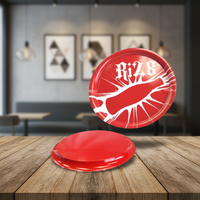 Plateau en fer blanc de forme ronde, de qualité alimentaire chinoise avec finition antidérapante