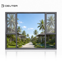 Ventanas de Aluminio de 2.0mm con Rotura de Puente Térmico, Aislamiento Térmico, Doble/Triple Acristalamiento, Triple Sellado, Pantalla de Seguridad para Climas Cálidos