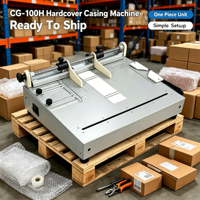 Machine à relier les livres CG100H : Machine de fabrication de couvertures rigides de bureau avec fonction de coupe d'angle et de pliage des bords pour le traitement du papier