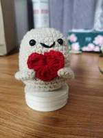Boneka Toplin Buatan Tangan 100% Wol Bentuk Kentang (Timun/Acara) dengan Topi Wisuda - Kado Unik Baru