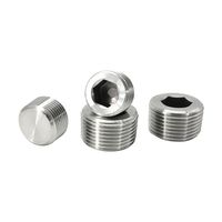 Bouchon rapide DIN906 vis à douille hexagonale en acier inoxydable bouchons de tuyau