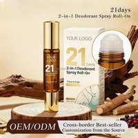 21 Tage 2-in-1 Antitranspirant Deodorant Spray & Roll-On Dual-Kopf 10ml Unisex Meersalz