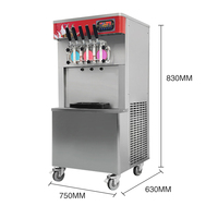 Nouvelle machine à glace molle et sorbet professionnelle à 5 saveurs, facile à utiliser pour fruits, lait, yaourt, eau, farine, noix