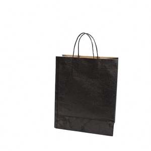 Sacs en papier kraft personnalisés en gros avec fenêtre transparente, fermeture éclair et poignée longue, en matériaux recyclés - Product Image 2