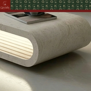 <span class=keywords><strong>โต๊ะ</strong></span>กาแฟ<span class=keywords><strong>หิน</strong></span>อ่อนสีเบจสไตล์โมเดิร์นมินิมอล GOLDKING ดีไซน์ LED ในตัว ขัดเงาด้วยมือ รับผลิตแบบ OEM ODM โดยตรง - Product Image 6