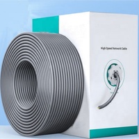 Cable de Red ST Cables CAT5E-UTP AWG24 4*0.5, Cable Ethernet de Cobre Puro Trenzado, CMR PVC, 305m/rollo, Gris, Personalizable, para Comunicación