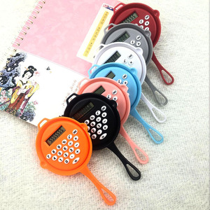 Mini Calculator Frying Pan Keychain Toy For Kids Math Learning Unisex Gift ABS Material 5 To 7 Years Age Range - Product Image 2
