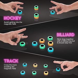 Magnetic <b>Ring</b> Fidget Toy for Adults and Kids Luminous Stress Relief Finger <b>Magnet</b> Made of Durable Plastic - Product Image 4