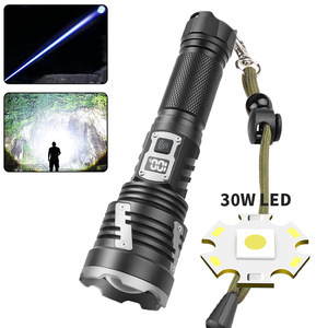 ยุนมัย XHP360 ไฟฉาย LED 30W ไฟฉายยุทธวิธีจอแสดงผลดิจิตอลแบบชาร์จไฟได้ - Product Image 2
