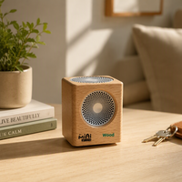 Haut-parleur en bois 5.0, mini, rétro, portable, avec subwoofer intégré, fonction d'appel par micro, idéal pour un cadeau