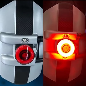 Feu arrière LED universel E-Mark <span class=keywords><strong>ABS</strong></span> rouge/fumé petit rond pour ATV, UTV, <span class=keywords><strong>moto</strong></span> – Feu de position, de <span class=keywords><strong>frein</strong></span> et d'arrêt - Product Image 6