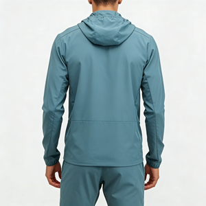 Survêtements de sport de haute qualité avec logo personnalisé, en <span class=keywords><strong>polyester</strong></span> technique, à fermeture éclair intégrale, ensemble de survêtement deux pièces, sweat-shirt et pantalon de jogging pour hommes - Product Image 2