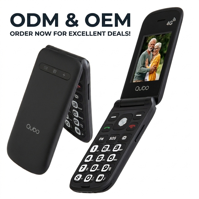 Customizable LOGO 4G LTE Dual SIM Mini Flip Feature Phone 1000mAh Battery with SOS Emergency Call