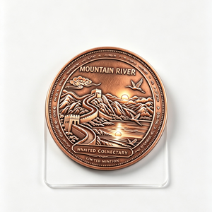 Moneda Conmemorativa de la Gran Muralla China en Alto Relieve, 1 OZ 999, Medalla de Cobre Coleccionable, Barra de Cobre - Product Image 1