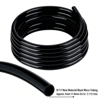 Tuyau micro en PVC 8/11 mm anti-âge pour arrosage goutte à goutte des parterres de légumes en plein champ et l'aménagement paysager