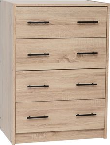 Mueble <span class=keywords><strong>de</strong></span> almacenamiento con 4 cajones, cómoda, roble Sonoma claro - Product Image 3