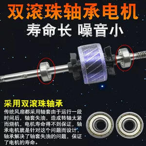 Motor de Ventilador Eléctrico Universal con Doble Rodamiento de Bolas y Cabezal de Motor de Alambre de Cobre Puro para Ventiladores de Piso, Mesa y Pared - Product Image 6