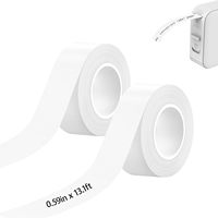 Pita Label Tahan Air Terus Menerus, Label Stiker Termal 0.59in X 13.12Ft(15mmX4m) Cocok untuk Kebanyakan Mesin Pembuat Label