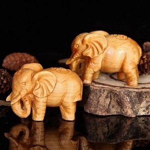 Handicraft 3d Animal Wooden Thuja Wood Rich <strong>Elephant</strong> Home Decor Ornaments Wooden <strong>Elephant</strong> Sculpture Crafts <strong>Gifts</strong> - Product Image 1