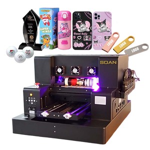 Máquina de impresión UV <span class=keywords><strong>A3</strong></span>, taza de plástico automática Digital, botella de vidrio, impresión cilíndrica bajo demanda, funda de teléfono, impresora UV - Product Image 1