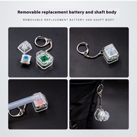 Testeur de commutateur DIY tendance, porte-clés coloré lumineux, capuchon de commutateur tactile pour clavier mécanique, porte-clés personnalisé