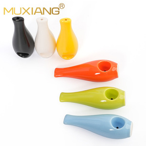 MUXIANG Ceramic Smoking Pipe Teardrop Shape Portable One Shot Pipe For Outdoor Use - Product Image 1