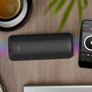 Pengeras Suara Sistem Audio Powerbank Dapat Diisi Ulang 12W Subwoofer Nirkabel Led Speaker Bluetooth