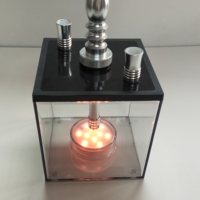 Narguilé électrique bon marché de qualité narguilé personnalisé vente en gros mise à niveau Cube shisha Cube acrylique carré coloré Shisha narguilé LED