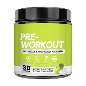 Vitahealthy OEM/ODM Etichetta Privata, Polvere Energetica <span class=keywords><strong>Pre</strong></span>-Allenamento Pura e Naturale al Gusto di Mela, Integratore in Polvere per Adulti - Product Image 1