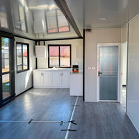 Maison conteneur modulaire de luxe extensible de 20 pieds en panneaux sandwich, mini-maison préfabriquée, cabane portable, appartement, salon, cuisine, salle de sport