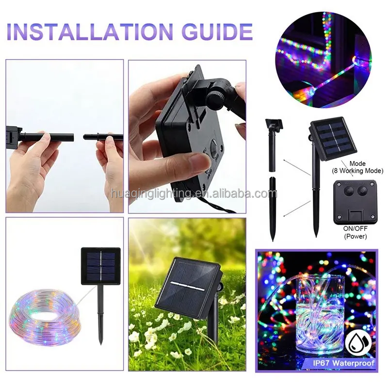 Solar Outdoor Led Rope Light 100 Lights Total 33ft 10M String Light · image 2