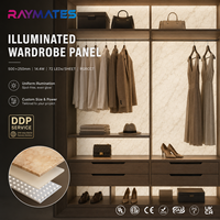 Feuille lumineuse LED flexible 24V RGBW RGBCCT 5-en-1 avec lentille optique, découpable, pour caisson lumineux publicitaire et comptoir en quartz