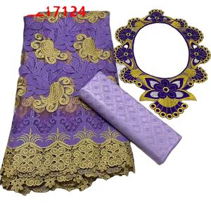 Bazin Riche ผ้าลูกไม้แอฟริกัน Bazin brode ลูกไม้กับหิน5 + 2หลาปักผ้าปักอย่างยั่งยืน - Product Image 1