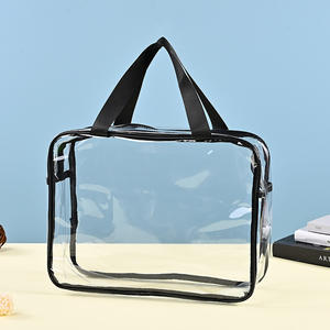 Bolsa de PVC para Cosméticos YUEHE Premium, Diseño <span class=keywords><strong>Transparente</strong></span> con Cierre de Cremallera, Material Duradero, Logotipo Personalizado, Gran Capacidad - Product Image 2