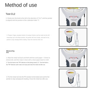 Probador de PH de cloro, dispositivo de prueba de calidad del agua, medición CL2, 2 en 1, medidor de cloro para piscina y Acuario, 2 en 1 - Product Image 5