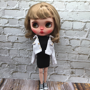Modèle de jouet en peluche de dessin animé fait à la main de haute qualité, 30 cm, échelle 1/6, mini vêtements décontractés, longue robe t-shirt et <span class=keywords><strong>pantalon</strong></span> en <span class=keywords><strong>jean</strong></span> pour filles - Product Image 5