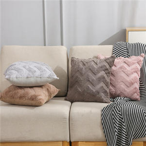 45x45 luxe blanc rose doux en peluche housse de coussin décoratif jeter oreiller couvre pour lit salon <span class=keywords><strong>canapé</strong></span> <span class=keywords><strong>canapé</strong></span> - Product Image 3