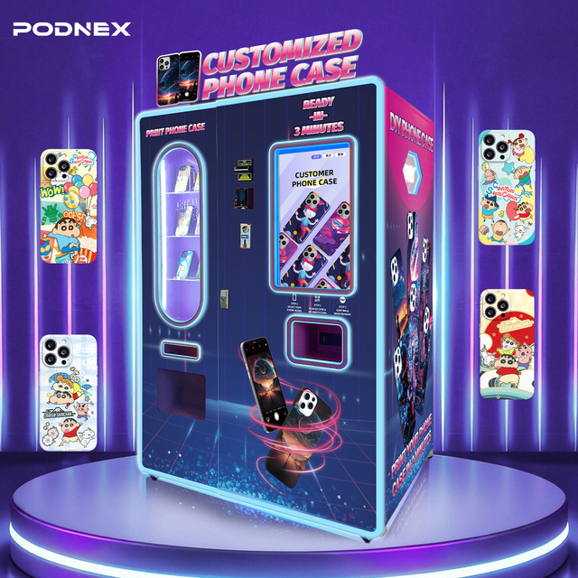 PodNEX Smart Diy Phone Case Vending Machine Custom Mobile Phone Case Printing Vending Machine Phone case for Shopping Mall Kiosk