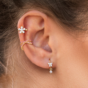 Pendientes de Clip ROXI, Modelo S925, Diseño en X de Doble Capa Multicolor, Joyería de Moda para Mujer, Gran Venta - Product Image 5