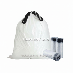 Bolsa de basura con cordón, rollo de bolsas de basura de plástico de alta calidad - Product Image 1