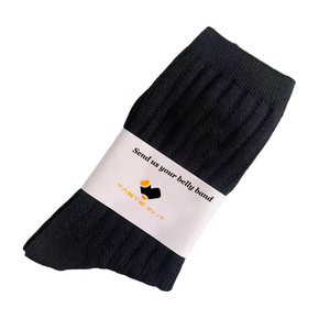 Calcetines de algodón absorbentes de sudor con bordado de la Imperadora Japonesa, de color liso y con tira acanalada, venta al por mayor de fábrica. - Product Image 2
