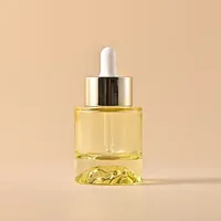 Flacon compte-gouttes en verre de luxe personnalisé à épaule plate avec pompe pulvérisatrice, capacité 30 ml, pour parfum et cosmétiques essentiels