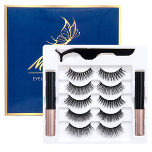 Faux <span class=keywords><strong>cils</strong></span> magnétiques en vison 3D avec applicateur Faux <span class=keywords><strong>cils</strong></span> Ensemble de faux aimants magnétiques avec eyeliner Cil magnétique - Product Image 4
