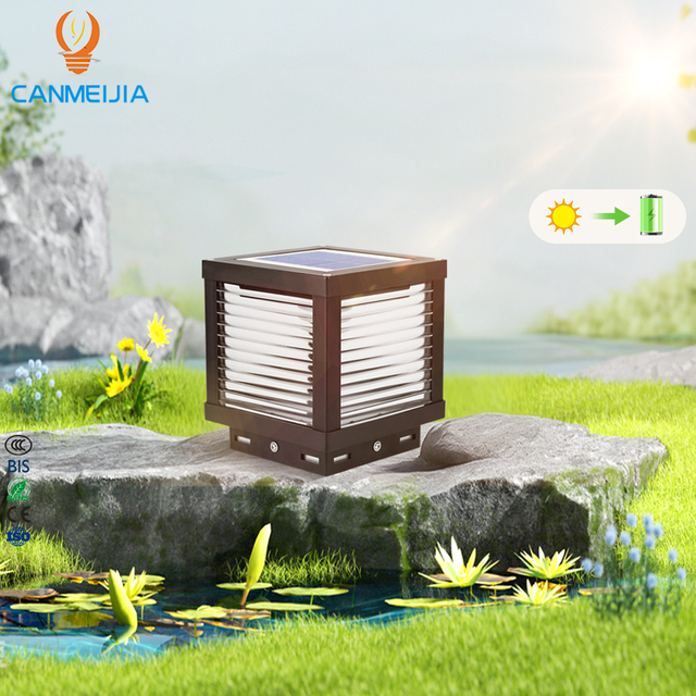 Modern Minimalist Design Waterproof Solar Column Headlights Villa Walls Outdoor Lights/Door Pillar Lights/Solar Lamps/Lampshade