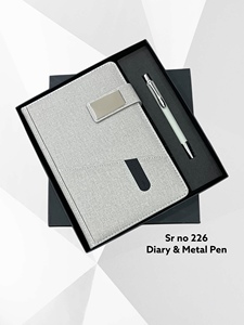 Agenda de Negocios A5 de PU con Bolígrafo Metálico, 100 Hojas, Tapa Dura con Impresión UV, Set de Regalo para Oficina, Escritura, Eventos Corporativos y Clientes - Product Image 2