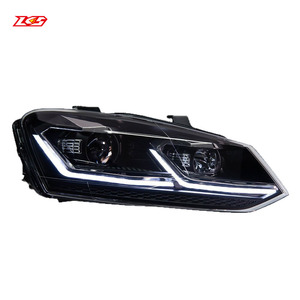 Faro a LED LKS per Polo 2011-2018, Gruppo Ottico Anteriore con Doppio L DRL, Lente Proiettore, Indicatore di Direzione Sequenziale, 6000K 8000 - Product Image 2