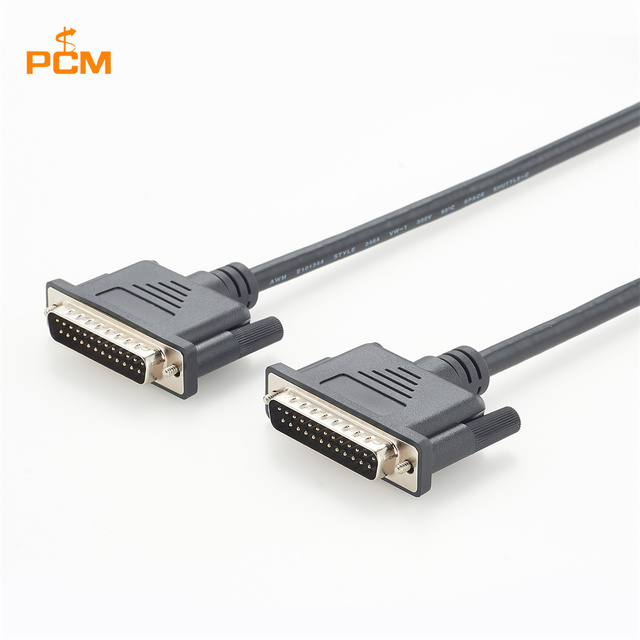 DB25 Male to DB25 Male Serial Cable D-Sub 25 Pin Compatible Advantech PCL-10125 for Industrial I/O Measurement Equipment